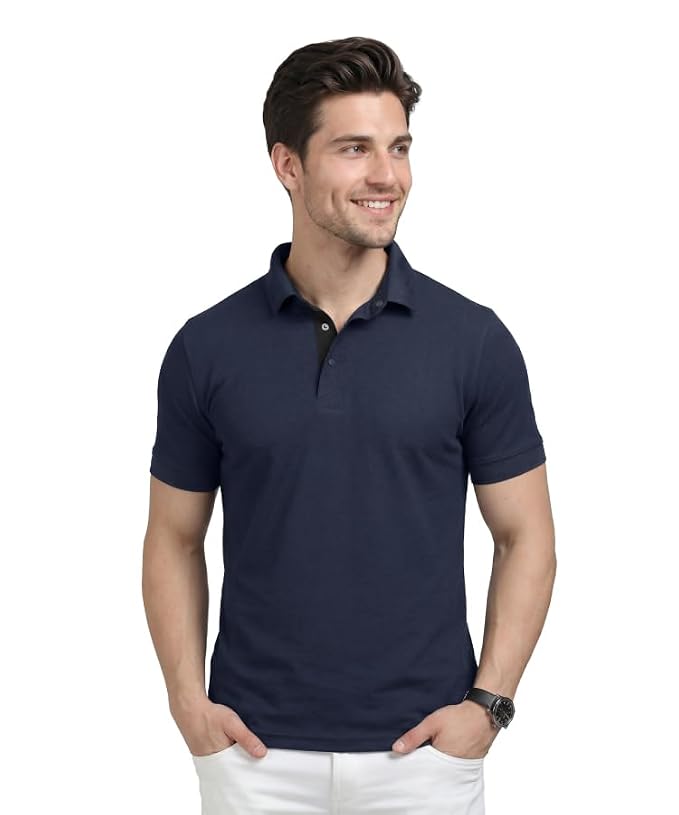 Navy cotton tee
